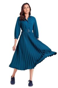 flowervelly Summer Dresses for Women one Piece Dress Naira Cut Kurta Set midi Dress Cord Set Long Dresses Cotton Kurta Set for Women Green